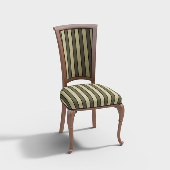 背もたれ椅子 ブラウン