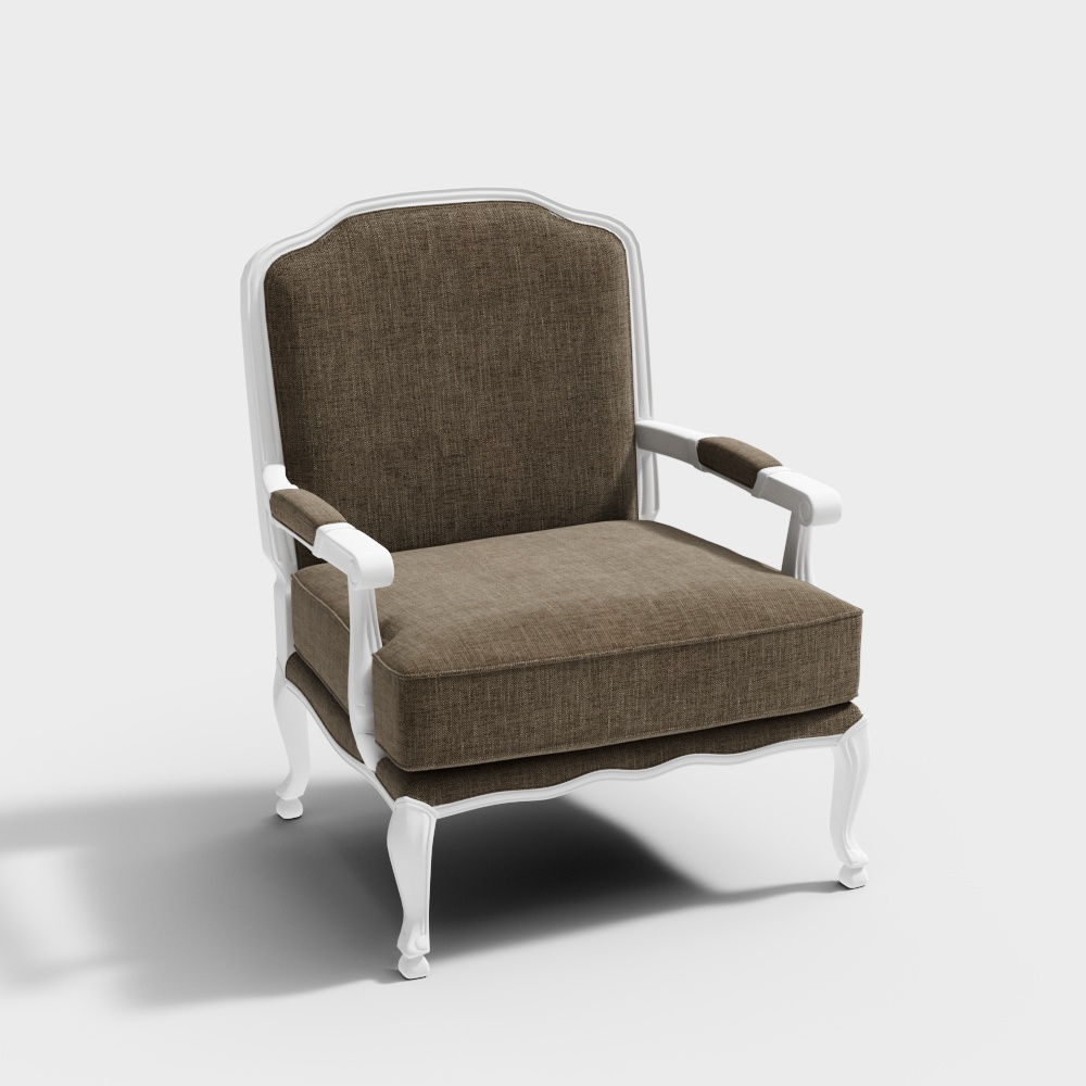 Retro Armchair 3D model with Elegant Charm