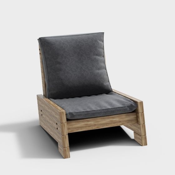 Low Poly Modern Vintage Lounge Chair 3D model