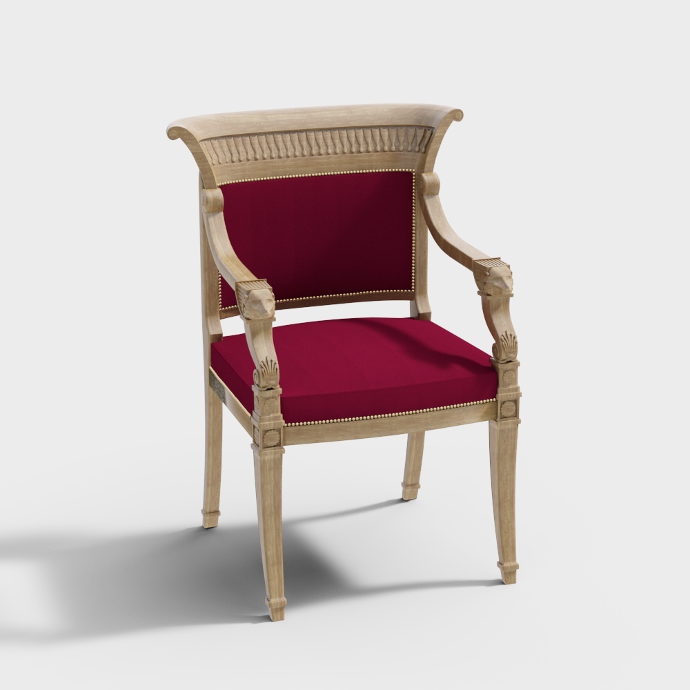 Royal Chair 3D model - Classical Elegance Meets Modern Design