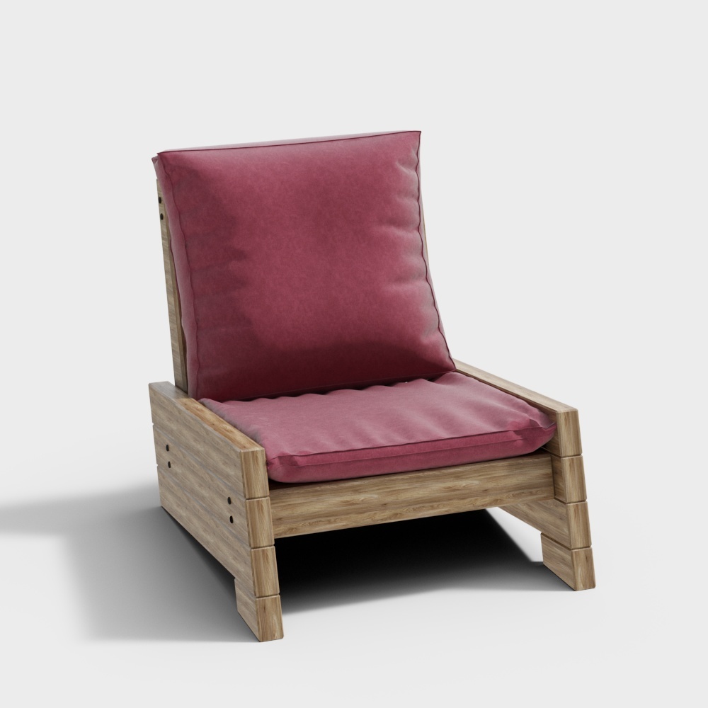 back-rest chair pink