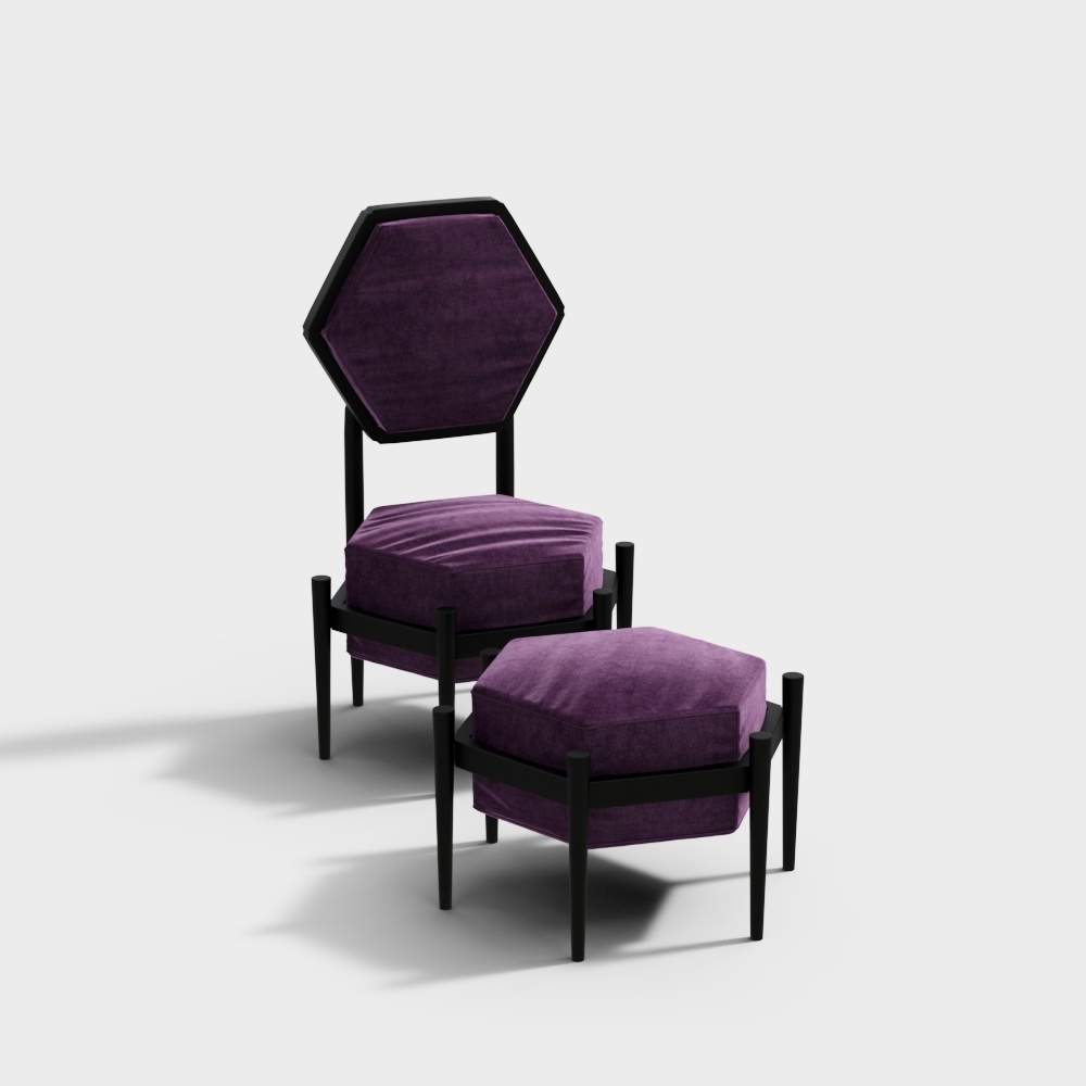 back-rest chair purple