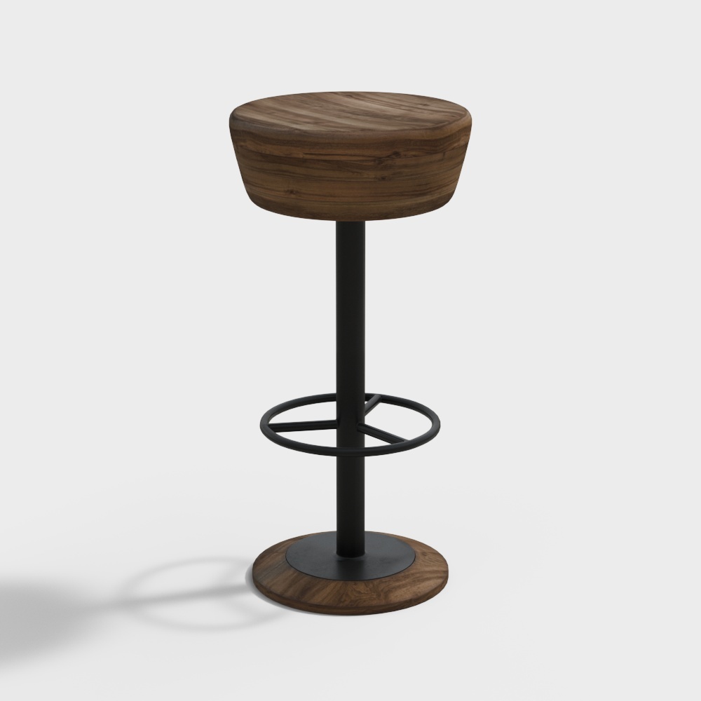 silla de bar marrón