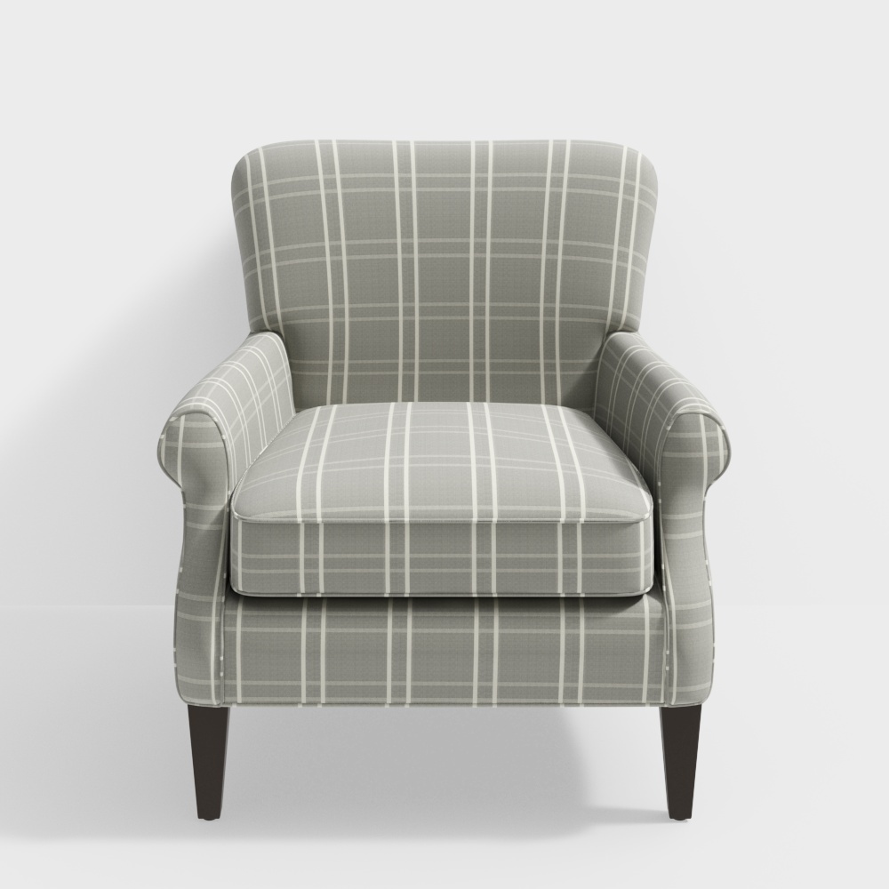 Ghế vải cổ điển màu xám