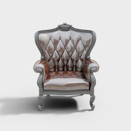 Regal Throne 3D model for Elegant Interiors