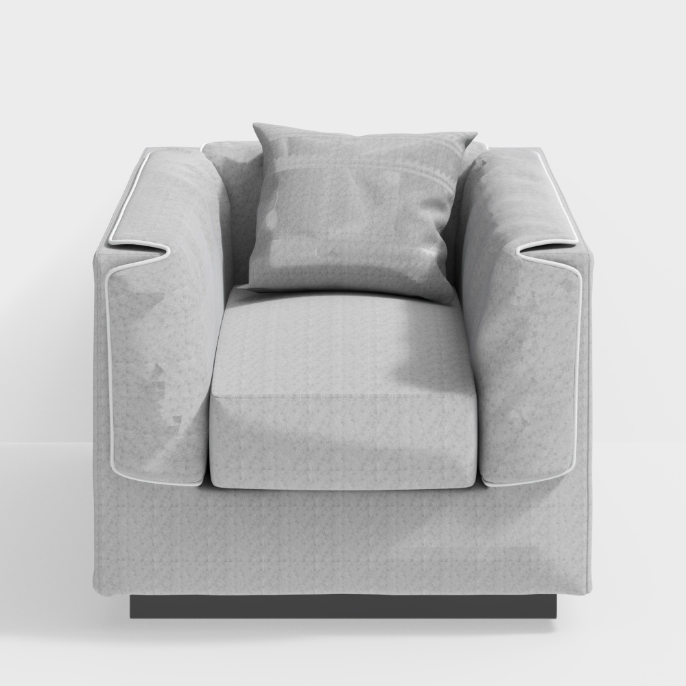 contemporary trend fabric chair grey