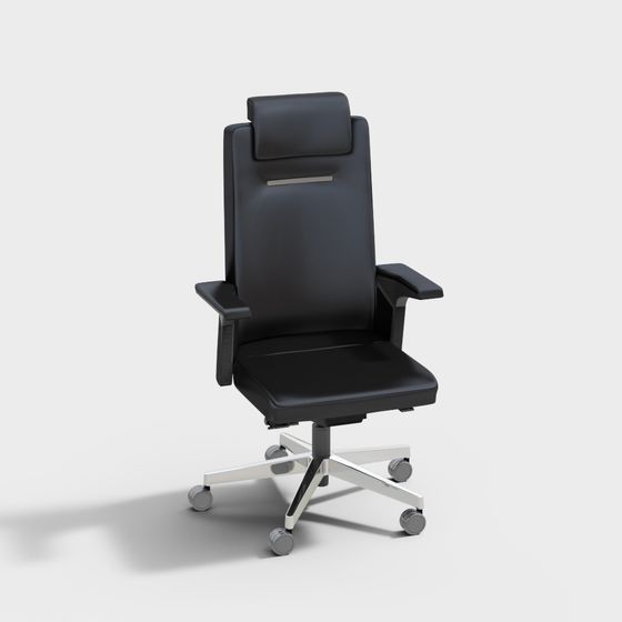 Elegant Low-Polygon Office Chair 3D model