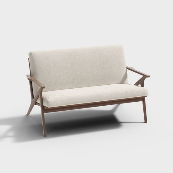 Urban Comfort Modern Low-Poly Sofa 3D model