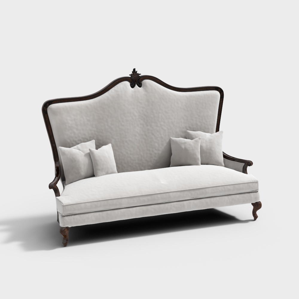 Elegant Vintage Sofa 3D model