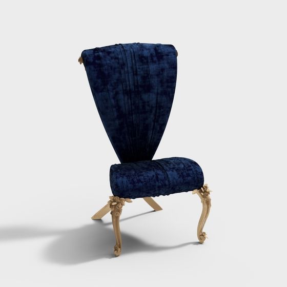 Royal Velvet Chair 3D model for Luxurious Spaces