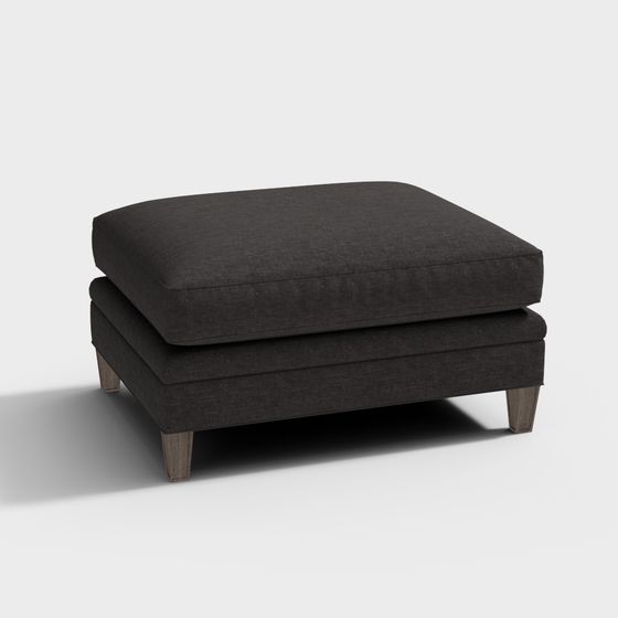 Stylish Square Stool 3D Model for Modern Interiors