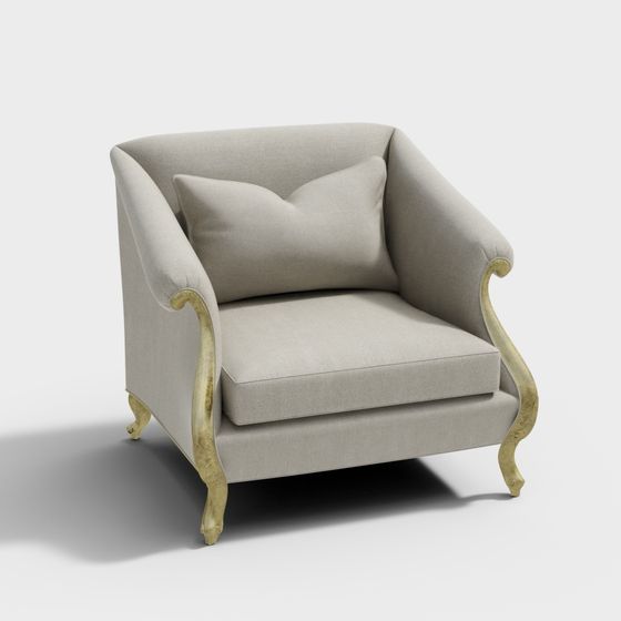 Ghế bành vải xu hướng cổ điển_nude