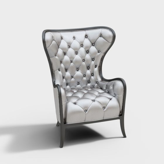 Classic Leather Armchair 3D model