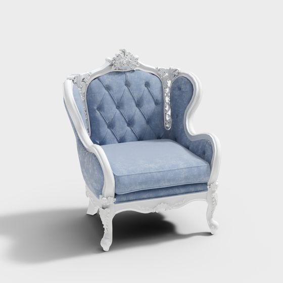 Royal Blue Chair 3D model