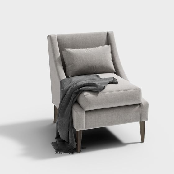 Cozy Corner 3D model Sofa Chair for Modern Spaces