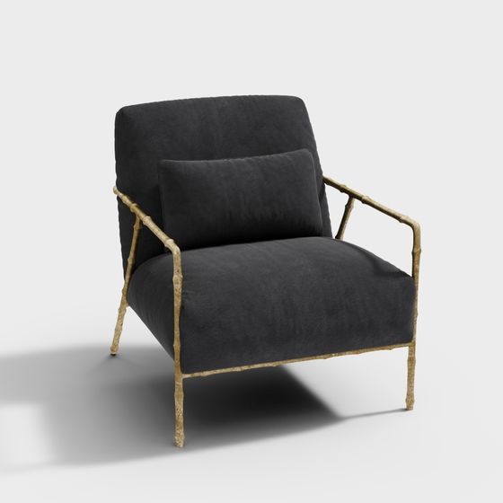 Urban Luxury Armchair 3D model for Modern Interiors
