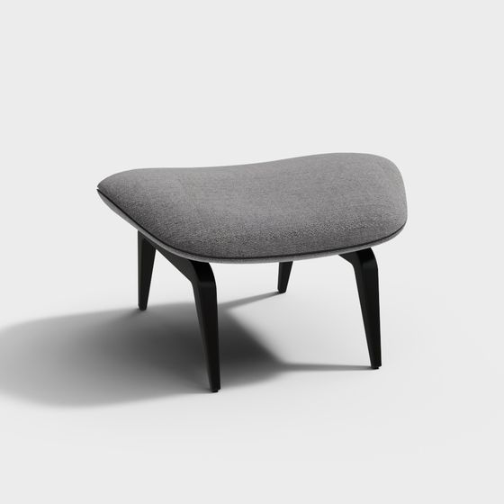 Elegant Streamlined Stool 3D model for Modern Interiors