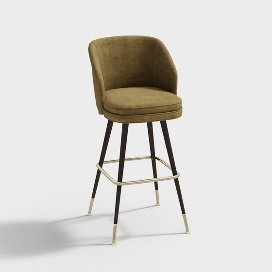 사슴 스프링 바 스툴_노랑