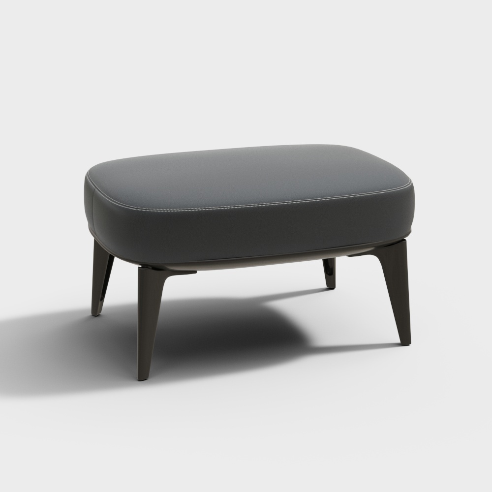 Poltrona Ottomana nera Minotti Leslie