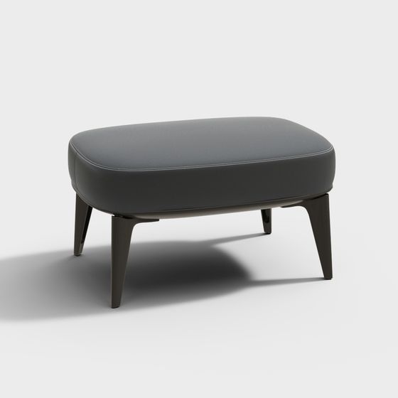 Poltrona Ottomana nera Minotti Leslie