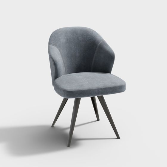 Divano in Velluto Blu Minotti Leslie con Base Girevole