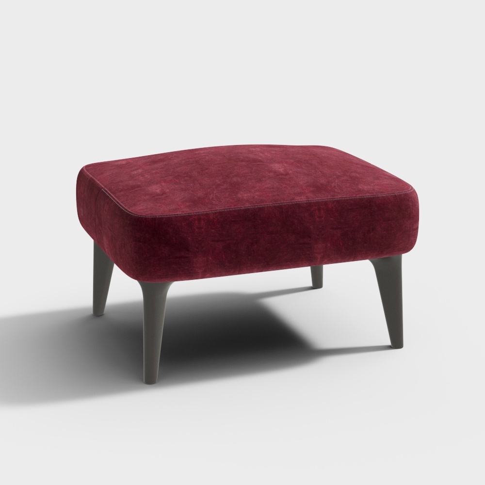 Poltrona e Pouf Minotti Aston Cremisi