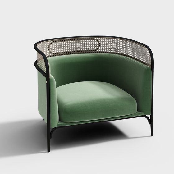 Unique Modern Low-Poly Armchair 3D model