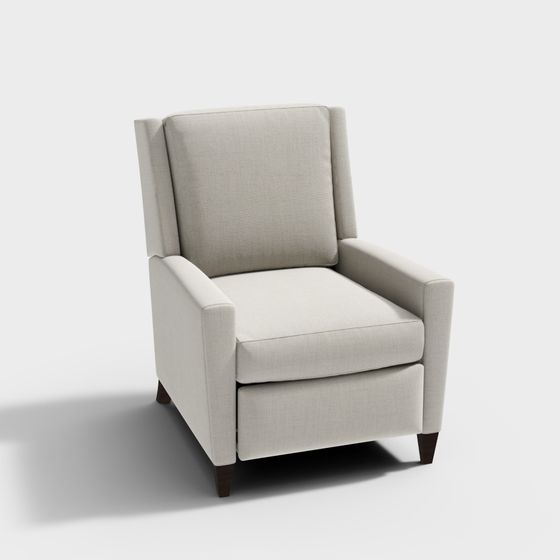 Cozy Retreat Low-Poly Sofa Chair 3D model