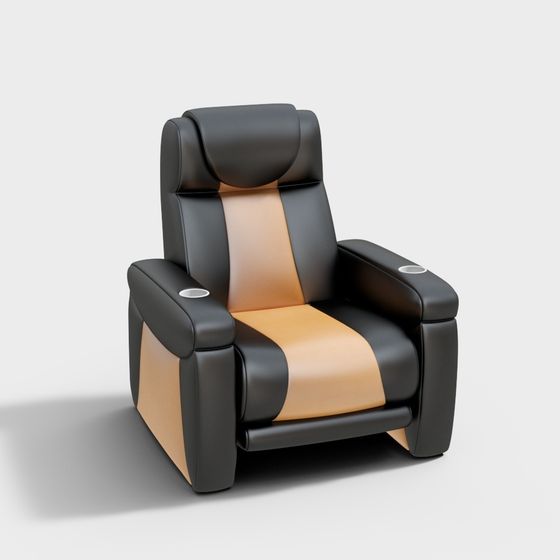 가죽 러브 시트 영화 의자 블랙