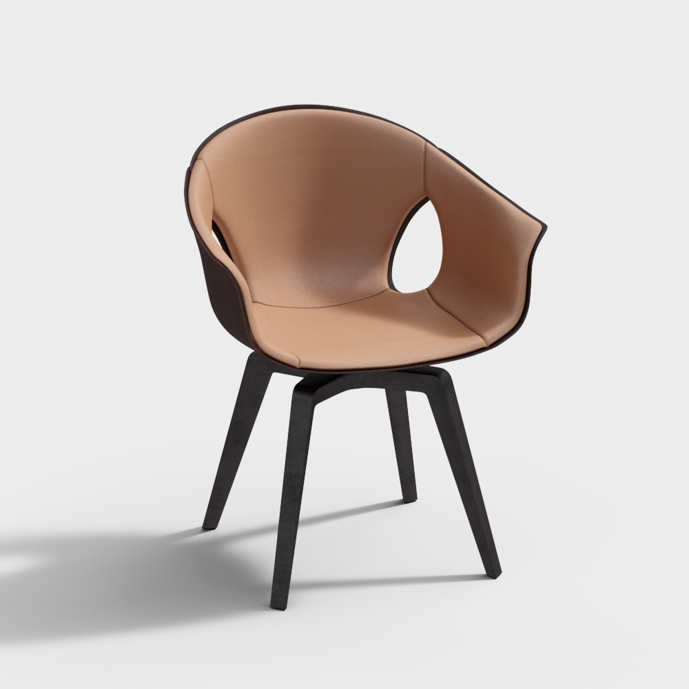 Stylish Curve Chair 3D model