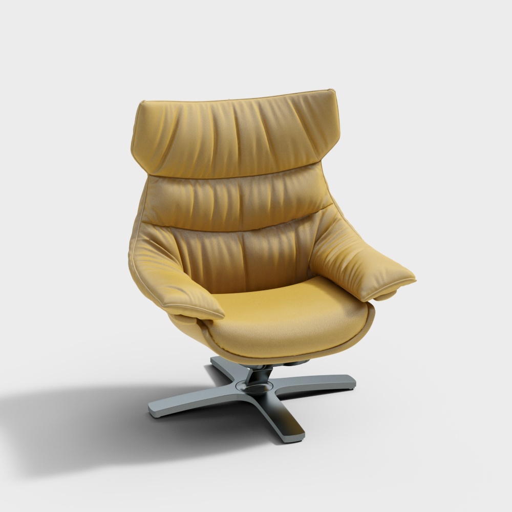 Ghế da màu vàng
