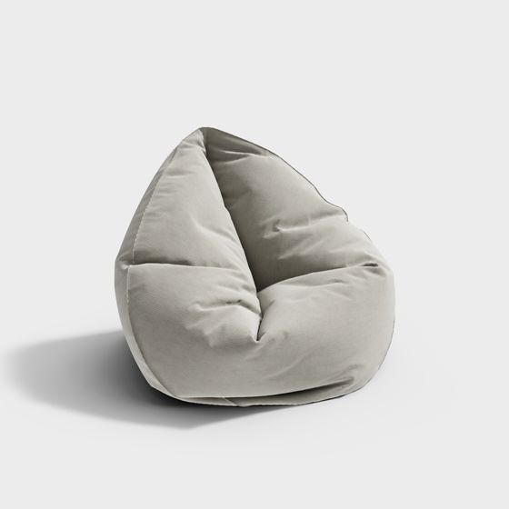 Stylish Low-Polygon Bean Bag Chair 3D model