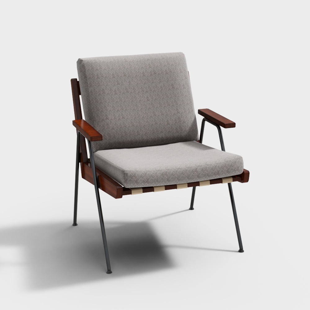 Vintage Lounge Chair 3D model for Modern Spaces