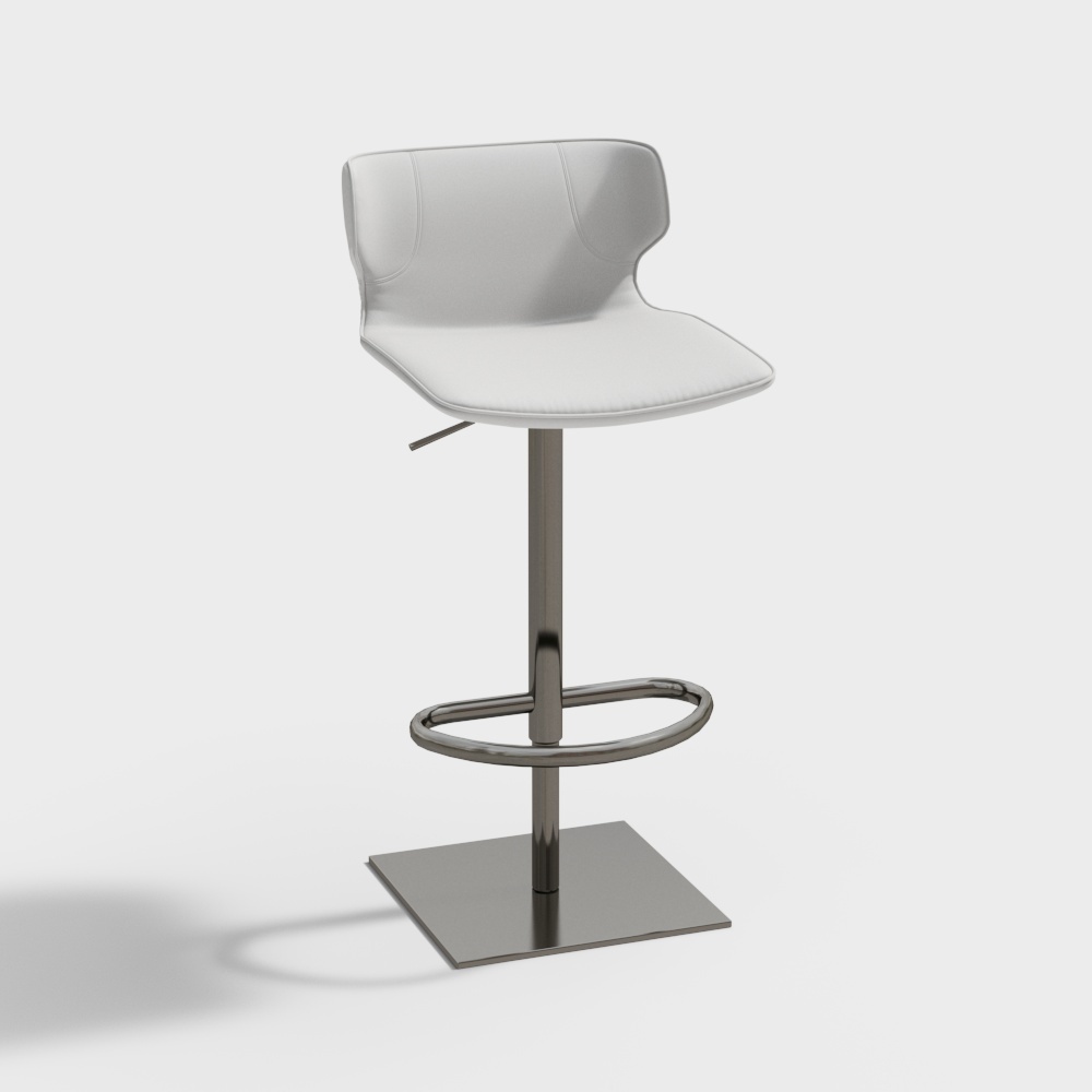 Chaise de salle à manger blanche Roche Bobois Tabouret Difuse - 2