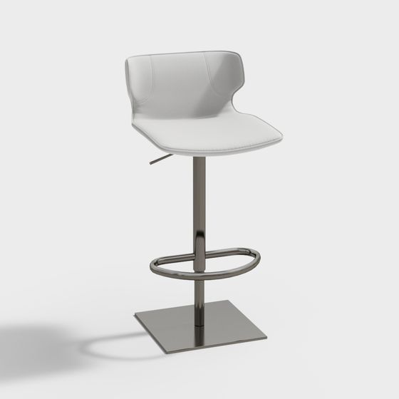 Chaise de salle à manger blanche Roche Bobois Tabouret Difuse - 2