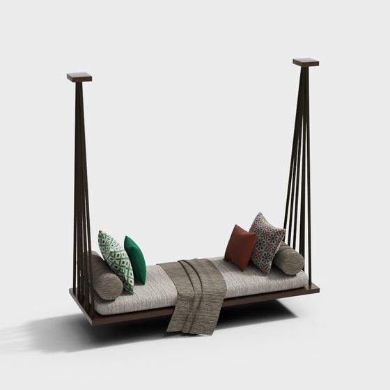 Modern Minimalist Hanging Bed 3D model