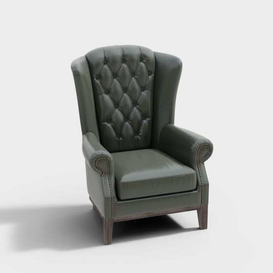 Vintage Leather Chair 3D Model for Modern Design