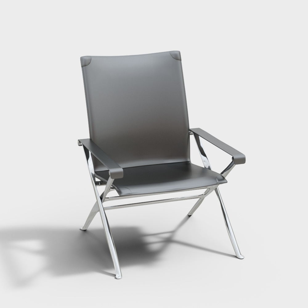 Modern Black Side and Office Chairs 3D Model