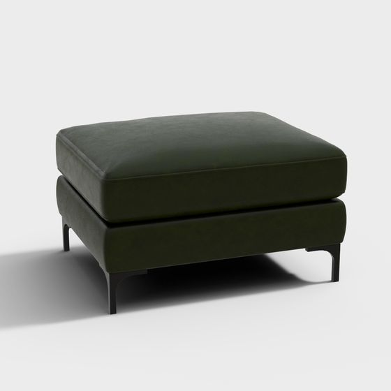 Urban Green Ottoman 3D model for Modern Spaces