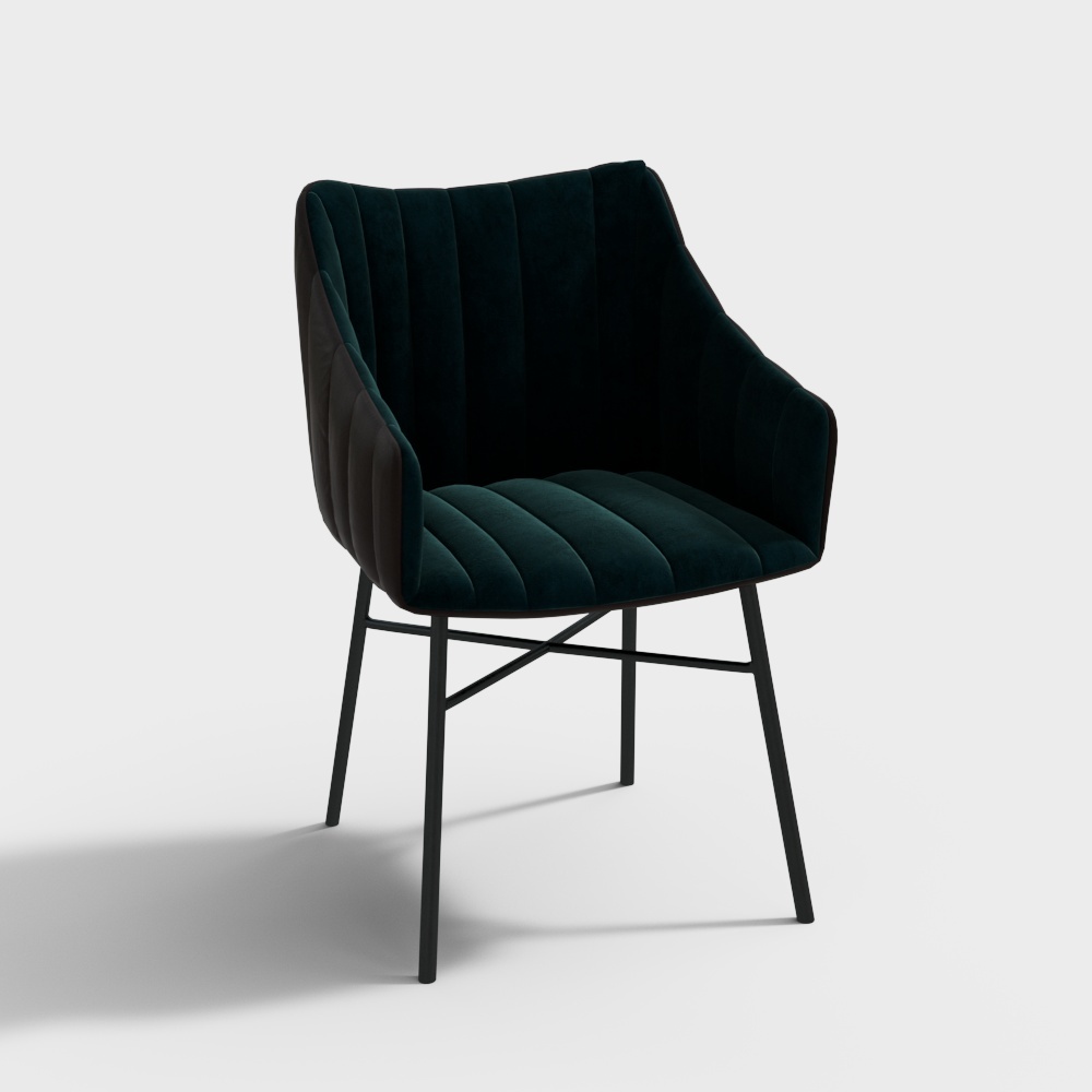 Futuristic Velvet Chair 3D model
