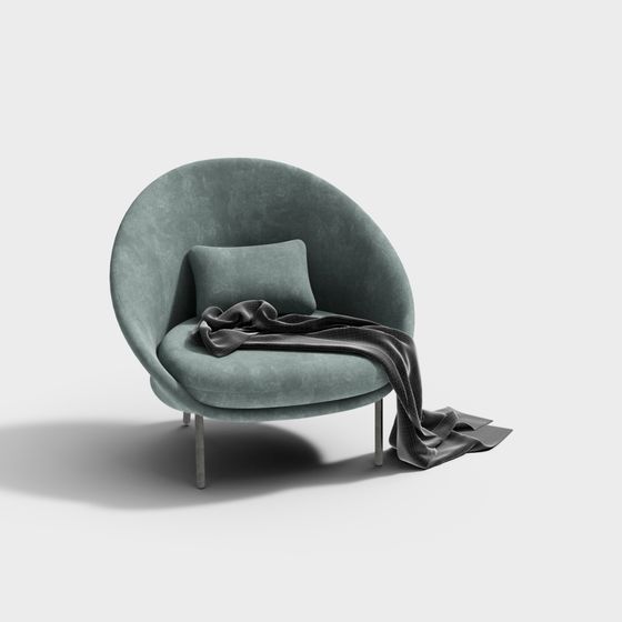 Round Armchair 3D model