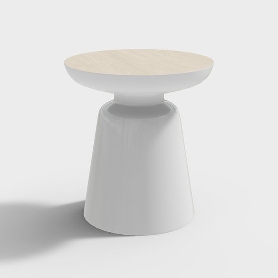 Table d'appoint rembourrée Mid-Century Show Wood_bleue