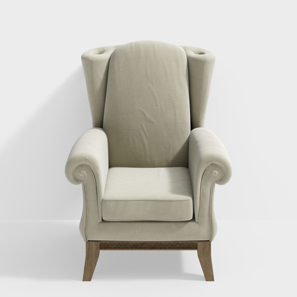 classical trend fabric chair nude