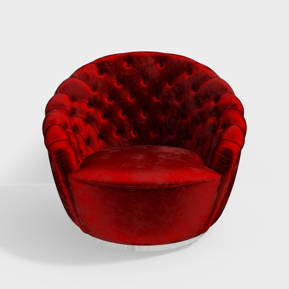 velvet chair red