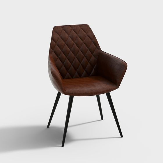 Vintage Leather Armchair 3D model for Modern Design