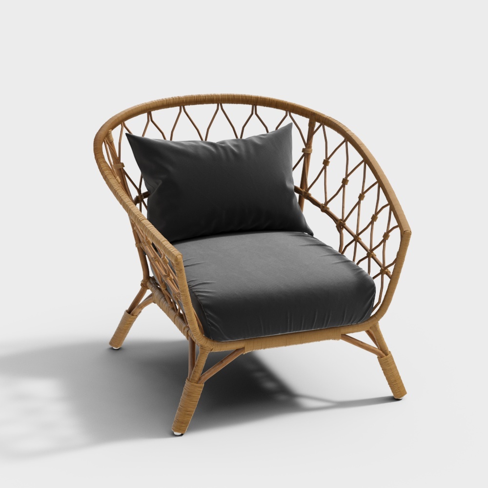 Silla de madera negra