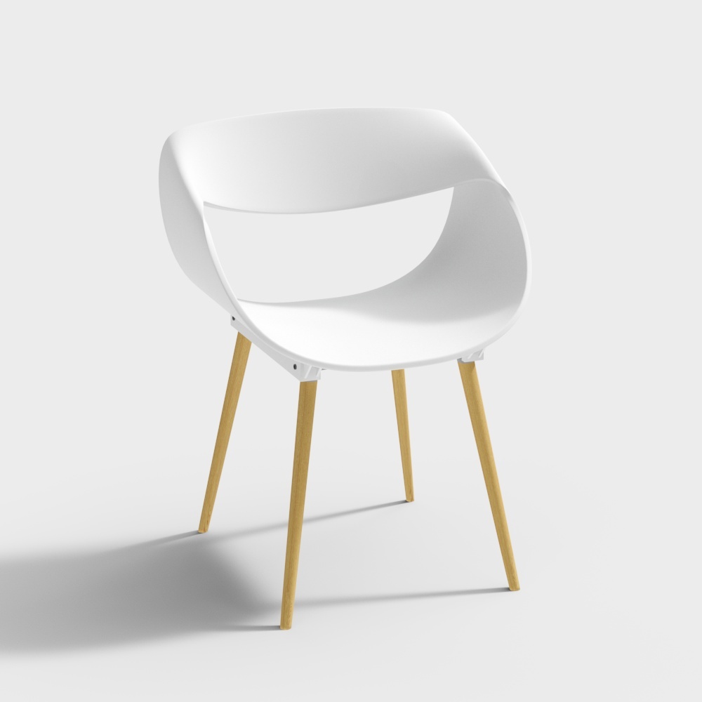 Sedia da pranzo bianca