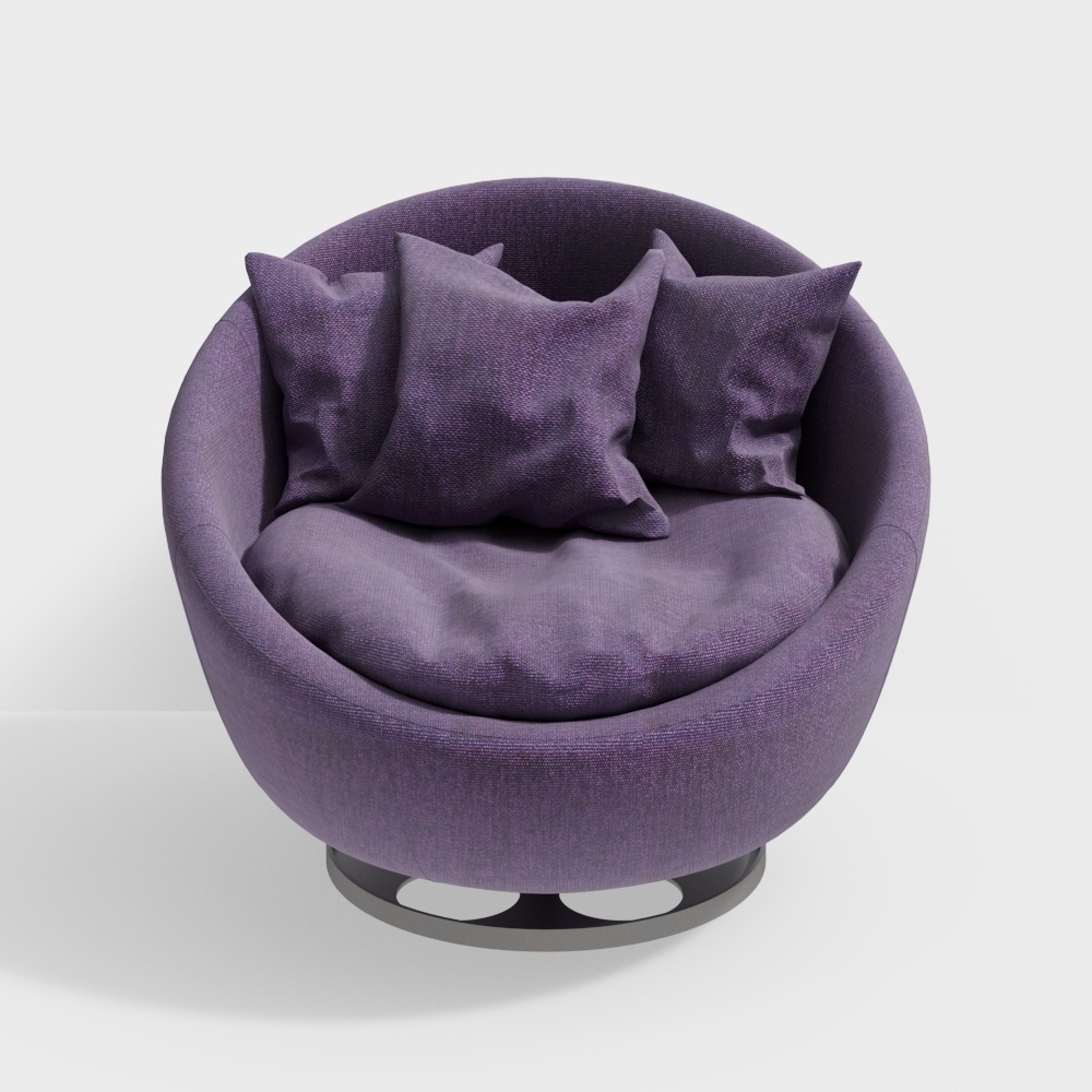 contemporary trend fabric chair purple