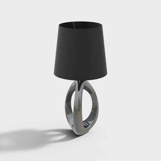 Elegant Ring Light Table Lamp 3D model