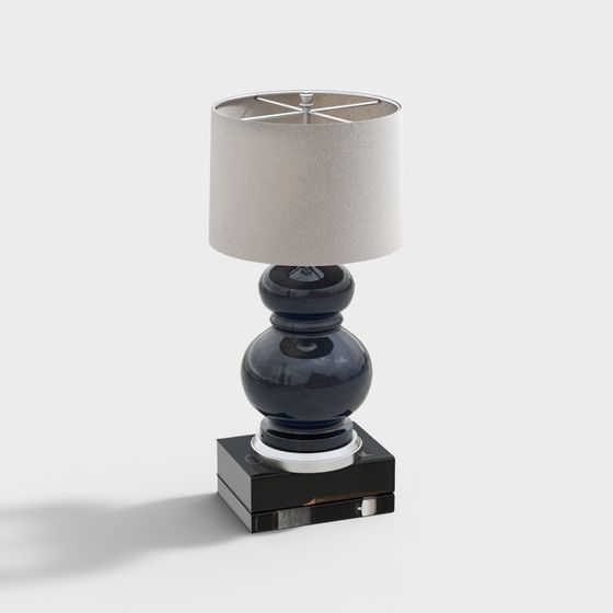 Elegant Low-Poly Table Lamp 3D model